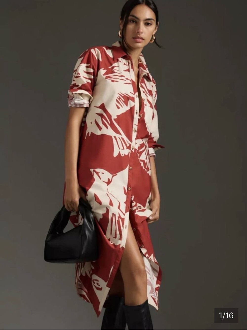 Maeve Bird Print Button-Up Maxi Dress - Picture 2 of 6